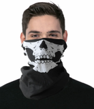 Darrahopens Men's Fashion > Accessories Neck Gaiter Tube Bandana Black Skull Jaw Design Head Scarf Face Cover Mask