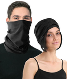 Darrahopens Men's Fashion > Accessories Seamless Tube Bandana Head Scarf Face Cover Mask Gaiter Ski Snow - Plain Colours - Black