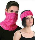 Darrahopens Men's Fashion > Accessories Seamless Tube Bandana Head Scarf Face Cover Mask Pattern Mask Neck Gaiter - Hot Pink