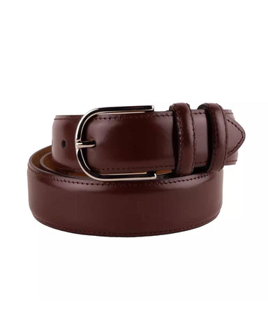 Darrahopens Men's Fashion > Accessories Smooth Brown Calfskin Belt with Brass Buckle 115 cm Men