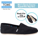 Darrahopens Men's Fashion > Casual Shoes TOMS Mens Canvas Espadrilles Alpargata Shoes Slip On Classic Flats - Black