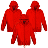 Darrahopens Men's Fashion > Coats & Jackets 3x Adult Plus Size Spray Jacket Hike Rain Hi Vis Poncho Waterproof - Red