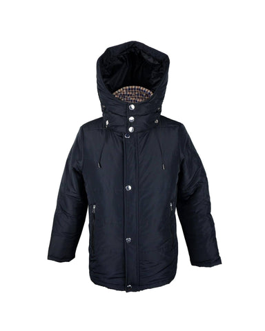 Darrahopens Men's Fashion > Coats & Jackets Black Aquascutum Jacket with Removable Hood and Tartan Lining 54 IT Men