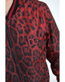 Darrahopens Men's Fashion > Coats & Jackets Dolce & Gabbana Men's Red Leopard Bomber Short Coat Jacket - 50 IT