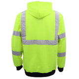 Darrahopens Men's Fashion > Coats & Jackets HI VIS Hooded Safety Jumper Hoodie Sweatshirt Tradie Workwear Fleece Jacket Coat, Fluro Pink, L