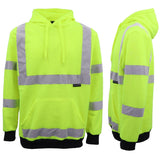 Darrahopens Men's Fashion > Coats & Jackets HI VIS Hooded Safety Jumper Hoodie Sweatshirt Tradie Workwear Fleece Jacket Coat, Fluro Pink, XS