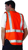 Darrahopens Men's Fashion > Coats & Jackets HUSKI Hi Vis Patrol Vest 3M Reflective Tape Safety Workwear High Visibility - Orange - XXL