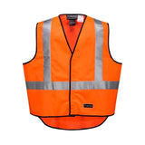 Darrahopens Men's Fashion > Coats & Jackets HUSKI Hi Vis Patrol Vest 3M Reflective Tape Safety Workwear High Visibility - Orange - XXL