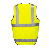 Darrahopens Men's Fashion > Coats & Jackets HUSKI Hi Vis Patrol Vest 3M Reflective Tape Safety Workwear High Visibility - Yellow - L