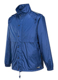 Darrahopens Men's Fashion > Coats & Jackets HUSKI STRATUS RAIN JACKET Waterproof Workwear Concealed Hood Windproof Packable - Cobalt - 3XL
