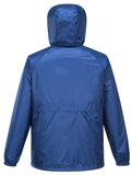 Darrahopens Men's Fashion > Coats & Jackets HUSKI STRATUS RAIN JACKET Waterproof Workwear Concealed Hood Windproof Packable - Cobalt - 5XL
