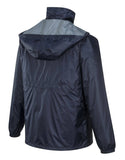 Darrahopens Men's Fashion > Coats & Jackets HUSKI STRATUS RAIN JACKET Waterproof Workwear Concealed Hood Windproof Packable - Navy Blue - 3XL