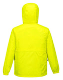 Darrahopens Men's Fashion > Coats & Jackets HUSKI STRATUS RAIN JACKET Waterproof Workwear Concealed Hood Windproof Packable - Yellow Fluro - L