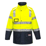 Darrahopens Men's Fashion > Coats & Jackets HUSKI Transit Hi Vis Waterproof Jacket Industrial Workwear Reflective UPF 50+ - Yellow - XXL (112cm)