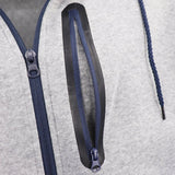 Darrahopens Men's Fashion > Coats & Jackets Men's Adult Full Zip Hoodie Jumper Active Two-Tone Jacket Coat Sports Zip Pocket, Navy, 2XL