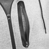 Darrahopens Men's Fashion > Coats & Jackets Men's Adult Full Zip Hoodie Jumper Active Two-Tone Jacket Coat Sports Zip Pocket, Navy, 3XL