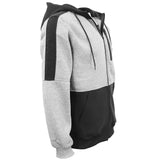 Darrahopens Men's Fashion > Coats & Jackets Men's Adult Full Zip Hoodie Jumper Active Two-Tone Jacket Coat Sports Zip Pocket, Navy, S