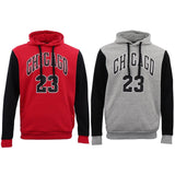 Darrahopens Men's Fashion > Coats & Jackets Men's Fleece Pullover Hoodie Jacket Chicago Bulls 23 Michael Jordan Sweat Shirt, Light Grey, 2XL