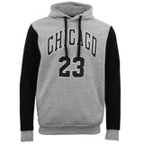 Darrahopens Men's Fashion > Coats & Jackets Men's Fleece Pullover Hoodie Jacket Chicago Bulls 23 Michael Jordan Sweat Shirt, Light Grey, S