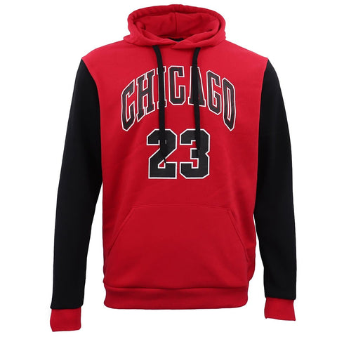 Darrahopens Men's Fashion > Coats & Jackets Men's Fleece Pullover Hoodie Jacket Chicago Bulls 23 Michael Jordan Sweat Shirt, Red, L