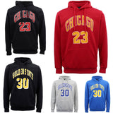 Darrahopens Men's Fashion > Coats & Jackets Men's Fleece Pullover Hoodie Jacket Sports Jumper Jersey Chicago Golden State, Red - Chicago 23, S