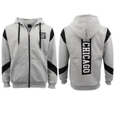 Darrahopens Men's Fashion > Coats & Jackets Men's Fleece Zip Up Hoodie Shirt Chicago Bulls 23 Michael Jordan Sweat Jacket, Red, 3XL