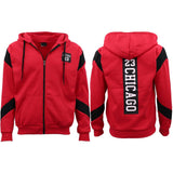 Darrahopens Men's Fashion > Coats & Jackets Men's Fleece Zip Up Hoodie Shirt Chicago Bulls 23 Michael Jordan Sweat Jacket, Red, 3XL