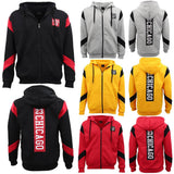 Darrahopens Men's Fashion > Coats & Jackets Men's Fleece Zip Up Hoodie Shirt Chicago Bulls 23 Michael Jordan Sweat Jacket, Red, XS