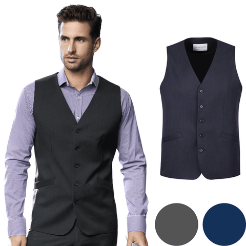 Darrahopens Men's Fashion > Coats & Jackets Mens Bamboo Blend Longline Vest Waistcoat w/ Stretch Business Forrnal Dress