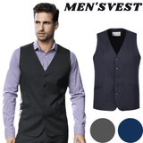 Darrahopens Men's Fashion > Coats & Jackets Mens Bamboo Blend Longline Vest Waistcoat w/ Stretch Business Forrnal Dress