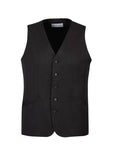 Darrahopens Men's Fashion > Coats & Jackets Mens Bamboo Blend Longline Vest Waistcoat w/ Stretch Business Forrnal Dress - Charcoal - 92