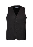 Darrahopens Men's Fashion > Coats & Jackets Mens Bamboo Blend Longline Vest Waistcoat w/ Stretch Business Forrnal Dress - Charcoal - 92
