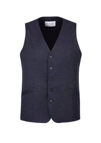 Darrahopens Men's Fashion > Coats & Jackets Mens Bamboo Blend Longline Vest Waistcoat w/ Stretch Business Forrnal Dress - Navy - 107