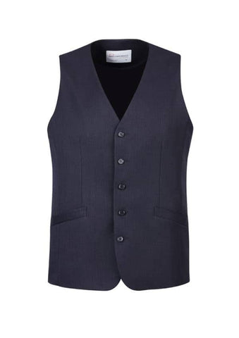 Darrahopens Men's Fashion > Coats & Jackets Mens Bamboo Blend Longline Vest Waistcoat w/ Stretch Business Forrnal Dress - Navy - 97