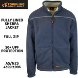 Darrahopens Men's Fashion > Coats & Jackets Mens Full Zip Sherpa Polar Fleece Jumper Lined Warm Winter Jacket Pullover  - S