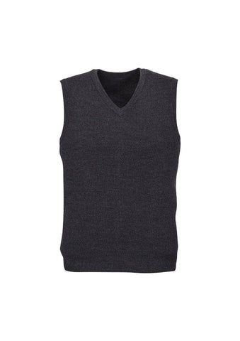 Darrahopens Men's Fashion > Coats & Jackets Mens Wool Blend V Neck Vest Sleeveless Double Knit  - Charcoal - 5X-Large