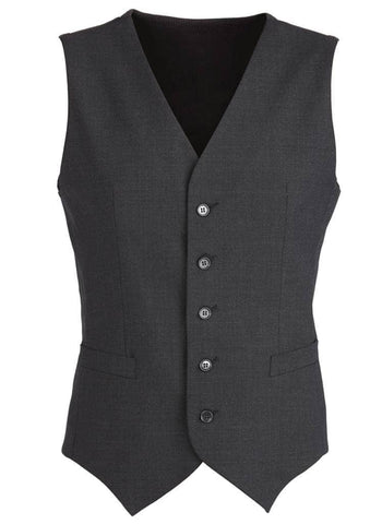Darrahopens Men's Fashion > Coats & Jackets Mens Wool Blend Vest w/ Knitted Back Waistcoat Sleeveless Wool Blend - Charcoal - 122