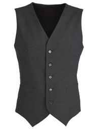 Darrahopens Men's Fashion > Coats & Jackets Mens Wool Blend Vest w/ Knitted Back Waistcoat Sleeveless Wool Blend - Charcoal - 97