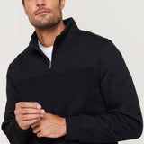 Darrahopens Men's Fashion > Coats & Jackets New Men's Unisex Adult Half-Zip Fleece Jumper Pullover Stand Collar Jacket Shirt, Dark Grey, 2XL
