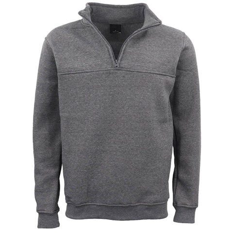 Darrahopens Men's Fashion > Coats & Jackets New Men's Unisex Adult Half-Zip Fleece Jumper Pullover Stand Collar Jacket Shirt, Dark Grey, XL