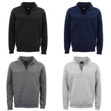 Darrahopens Men's Fashion > Coats & Jackets New Men's Unisex Adult Half-Zip Fleece Jumper Pullover Stand Collar Jacket Shirt, Dark Grey, XL
