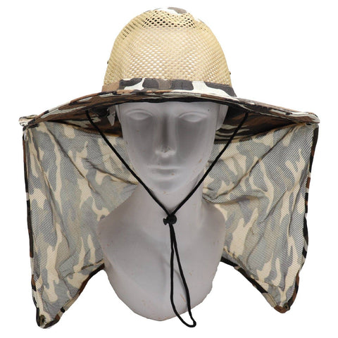 Darrahopens Men's Fashion > Hats & Caps Bucket Flap Boonie Slouch Hat Wide Brim Mesh Crown Neck UV Protect Breathable, Desert Camo