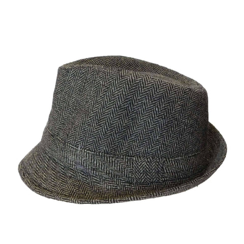 Darrahopens Men's Fashion > Hats & Caps CLASSIC TRILBY HAT Fedora Felt Cap Costume Gangster - One Size Fits Most (58cm)