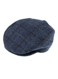 Darrahopens Men's Fashion > Hats & Caps DENTS Abraham Moon Tweed Flat Cap Wool Ivy Hat Driving Cabbie Quilted 1-3038 - Blue - X-Large