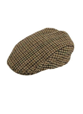 Darrahopens Men's Fashion > Hats & Caps DENTS Abraham Moon Tweed Flat Cap Wool Ivy Hat Driving Cabbie Quilted 1-3038 - Brown - X-Large