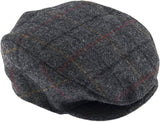 Darrahopens Men's Fashion > Hats & Caps DENTS Abraham Moon Tweed Flat Cap Wool Ivy Hat Driving Cabbie Quilted 1-3038 - Charcoal - Medium