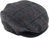 Darrahopens Men's Fashion > Hats & Caps DENTS Abraham Moon Tweed Flat Cap Wool Ivy Hat Driving Cabbie Quilted 1-3038 - Charcoal - X-Large