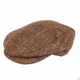 Darrahopens Men's Fashion > Hats & Caps DENTS Abraham Moon Tweed Flat Cap Wool Ivy Hat Driving Cabbie Quilted 1-3038 - Chestnut - Medium