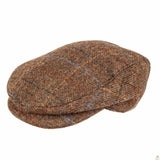 Darrahopens Men's Fashion > Hats & Caps DENTS Abraham Moon Tweed Flat Cap Wool Ivy Hat Driving Cabbie Quilted 1-3038 - Chestnut - X-Large