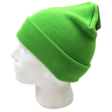 Darrahopens Men's Fashion > Hats & Caps PLAIN BEANIE Unisex Mens Womens Winter Warm Hat Ski Cap Knit One Size - Fluro Green
